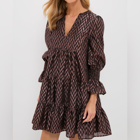 Pomander Place Dresses & Skirts - NWT Women’s POMANDER PLACE Metallic Ikat Kenzo dress- Size small